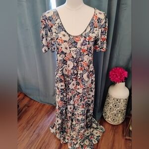 Floral Maxi Dress New Natural Life M